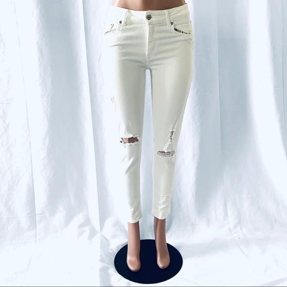 ZARA woman premium denim collection ripped distressed jeans women  4 - Picture 7 of 15